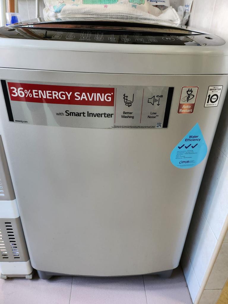 LG Top load smart inverted washing machine (10kg), TV & Home Appliances