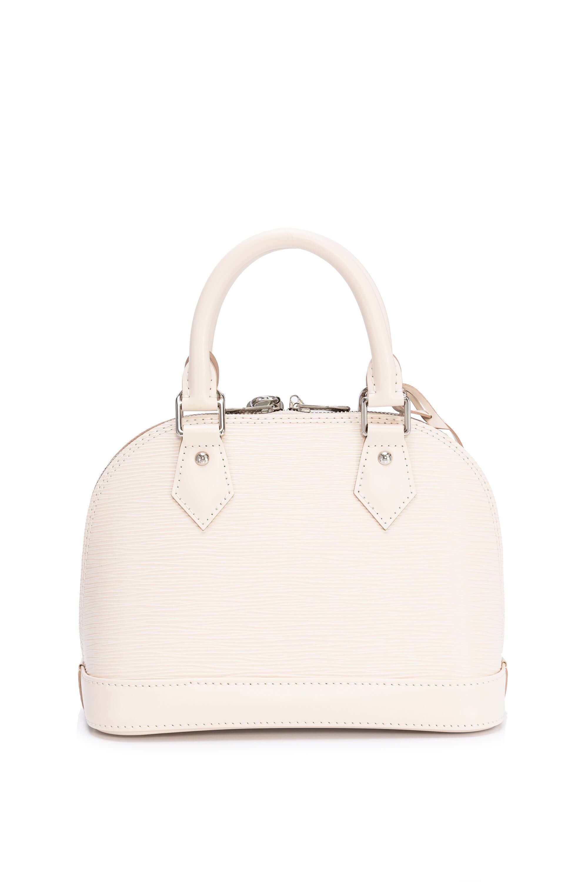Alma bb leather handbag Louis Vuitton White in Leather - 22531440