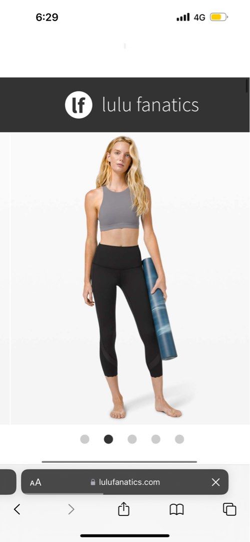 Lululemon Wunder Under High-Rise Crop 23 Scallop, Women's Fashion,  Activewear on Carousell