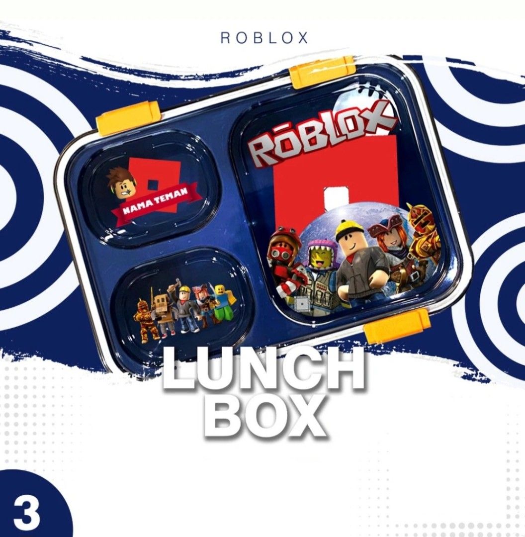 PERSONALISED ROBLOX BOYS LUNCH BAG AND/OR WATER BOTTLE