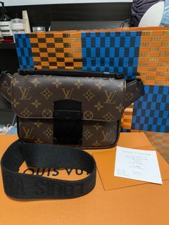 M45806 Louis Vuitton Monogram Macassar S Lock Messenger