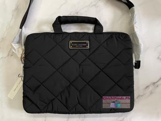 Marc Jacobs Quilted Nylon Laptop Bag in Black