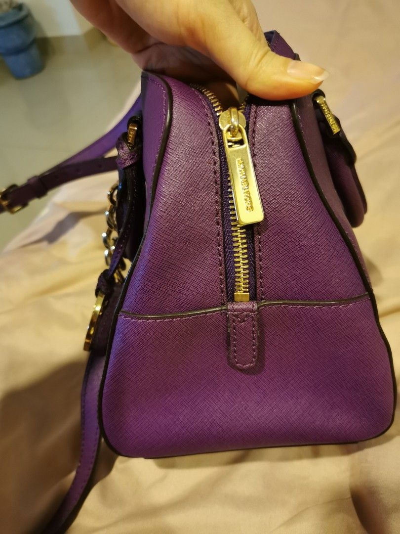 Michael Kors AUTHENTIC purple handbag, Women's Fashion, Bags & Wallets,  Shoulder Bags on Carousell