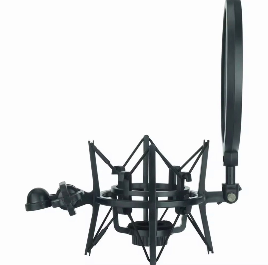 Microphone Shock Mount (with pop filter), Audio, Microphones on Carousell