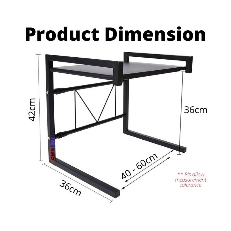 Microwave Oven Rack Adjustable to fit your Oven Kitchen Rack Storage