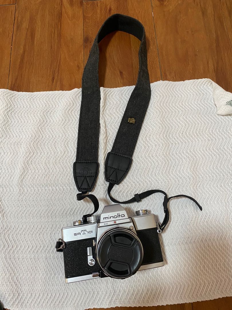 Minolta Srt 101 (Category: Cameras) located in Antipolo. Submitted by ckaydl (Listing ID 1219625596, Image 3). Description: -fully mechanical -working light meter (recently checked by Mang Mand) -comes with a black Lynca Z series strap (worth 100php) -comes with 2 snap on lens cap (worth 100php) issue: shutter mirror lockup (if tama term ko) -blocked ang viewfinder every shot (black) but once you wind the film babalik na siya ulit sa normal. RFS: