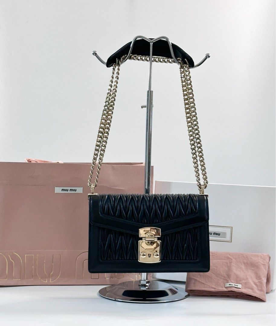 Miu Miu Confidential Matelasse Nappa Leather