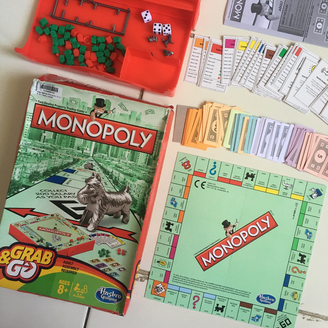 MONOPOLY HASBRO GRAB AND GO ORIGINAL MONOPOLI MAINAN BOARD GAME ASLI