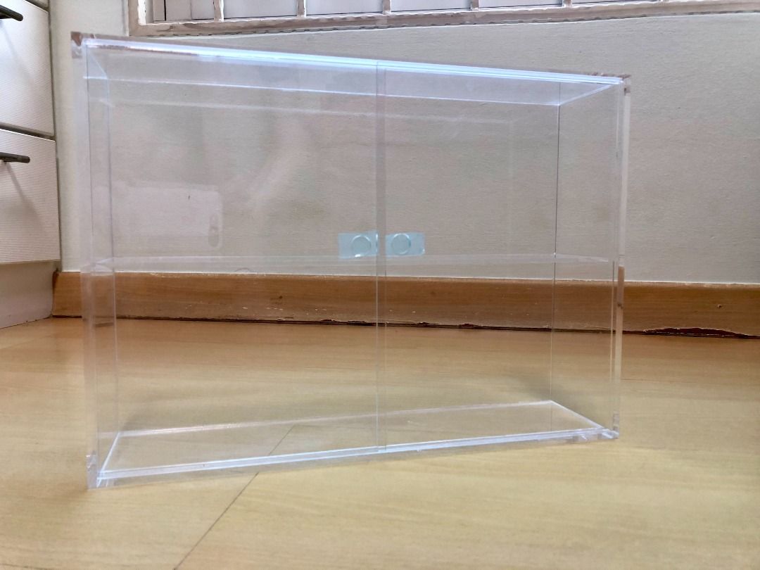 MUJI Acrylic Display Case with Sliding Doors (Large), Furniture & Home