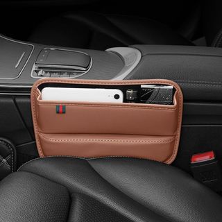 Universal Car Seat Gap Catcher Organizer & Pocket Catcher Caddy - Space  Saving Car Seat Gap Filler Stop Items from Falling Between Console and Seat  - Car Crevice Storage Box - Black