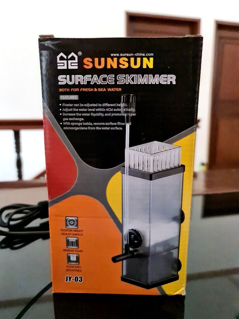 New Sunsun Freshwater / Seawater Aquarium Surface Skimmer (For 1 ft to