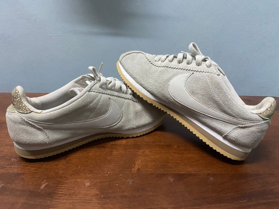 Nike cortez white suede online