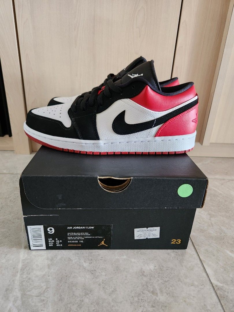 Nike Jordan 1 Low Black Toe US9