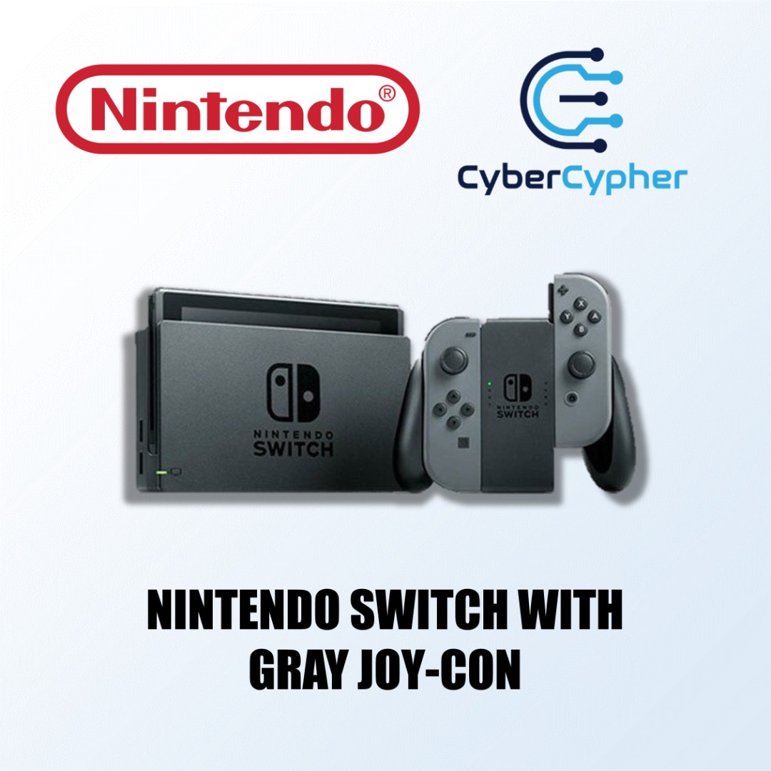 [OFFICIAL RESELLER] Nintendo Switch With Gray Joy-Con, Video Gaming ...