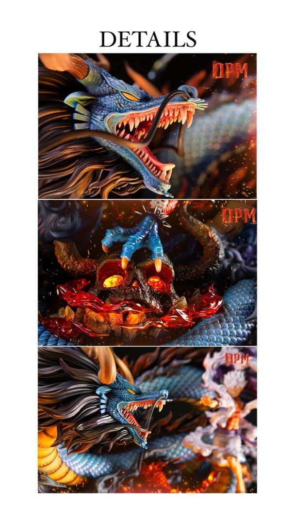 OPM Studio One Piece Nika Luffy VS Dragon form Kaidou Statue