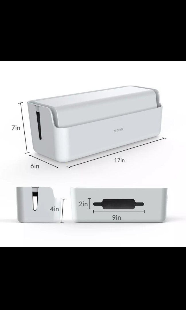 Orico Power Strip Cable Management Box, Furniture & Home Living, Home