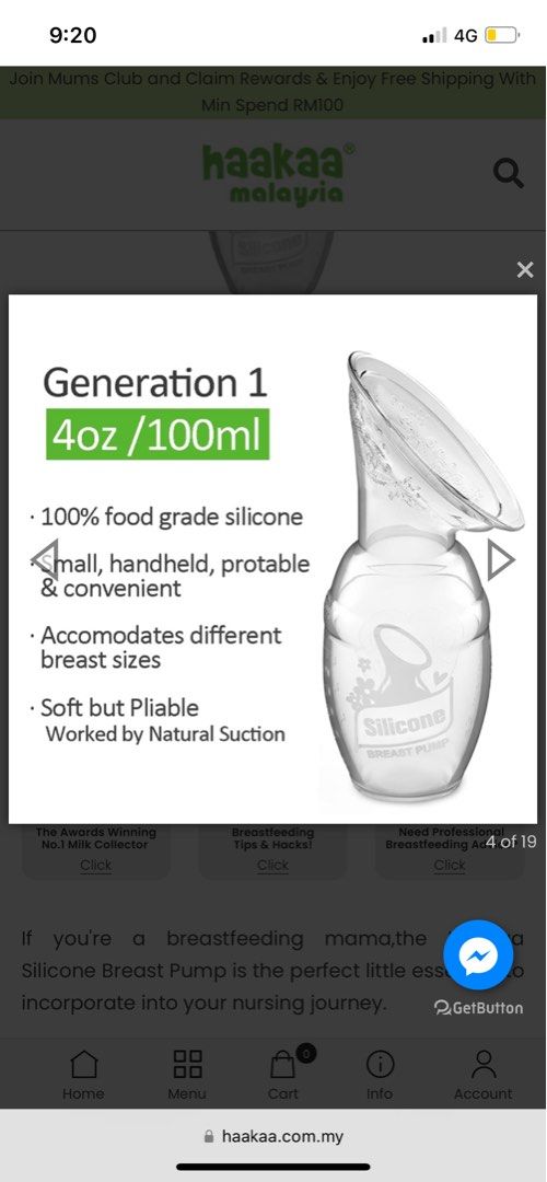 Original Haakaa Breast Milk Collector, Babies & Kids, Nursing & Feeding