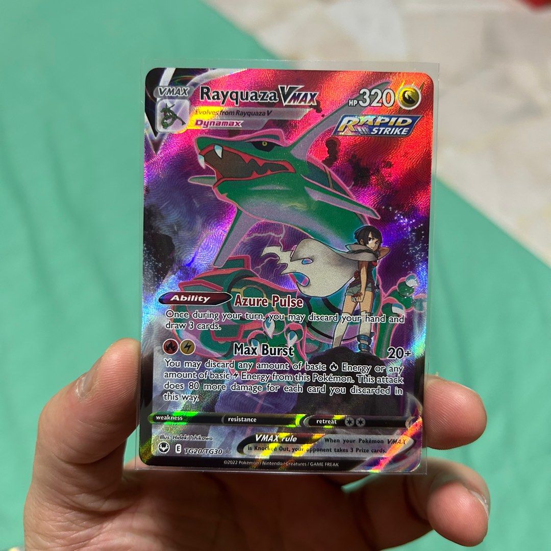 NM Pokemon Silver Tempest Rayquaza VMAX Secret Trainer Gallery