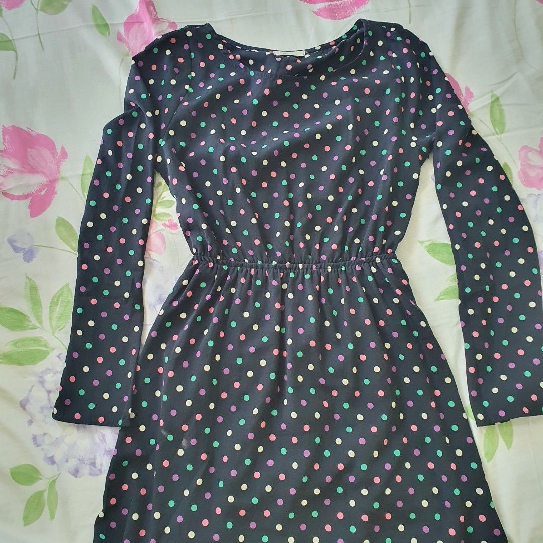 Everly polka dot dress store
