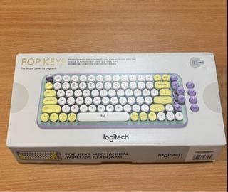 羅技POP KEYS中文無線/藍牙機械鍵盤 茶軸 紫