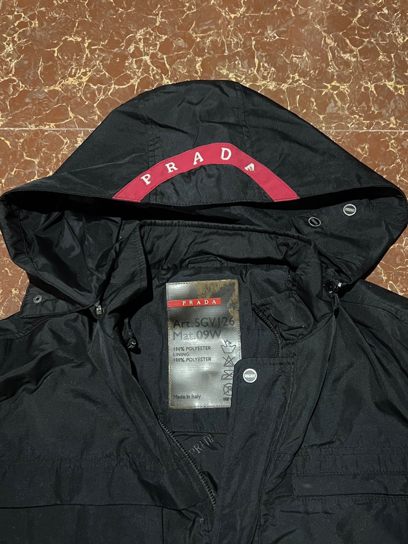 Coat Jacket Prada Sgv126 Prada Black Polyester /Wool Light Jacket