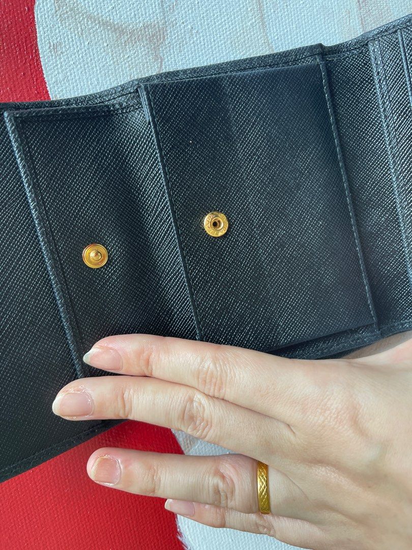 Prada wallet with authentication card, Women's Fashion, Bags & Wallets