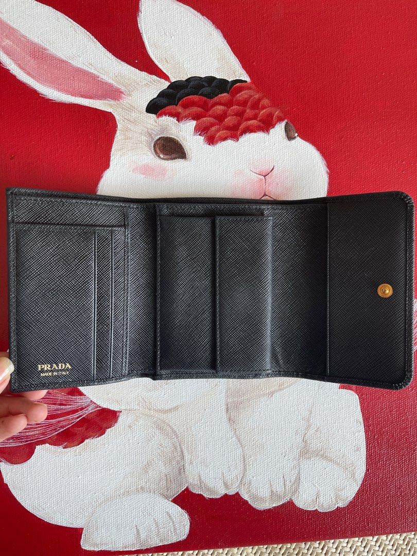 Prada wallet with authentication card, Women's Fashion, Bags & Wallets