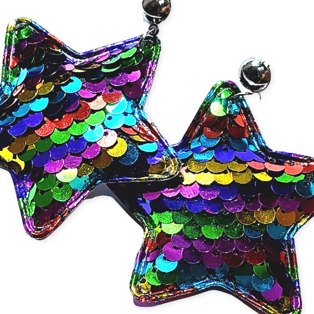 Rainbow sequin clearance earrings