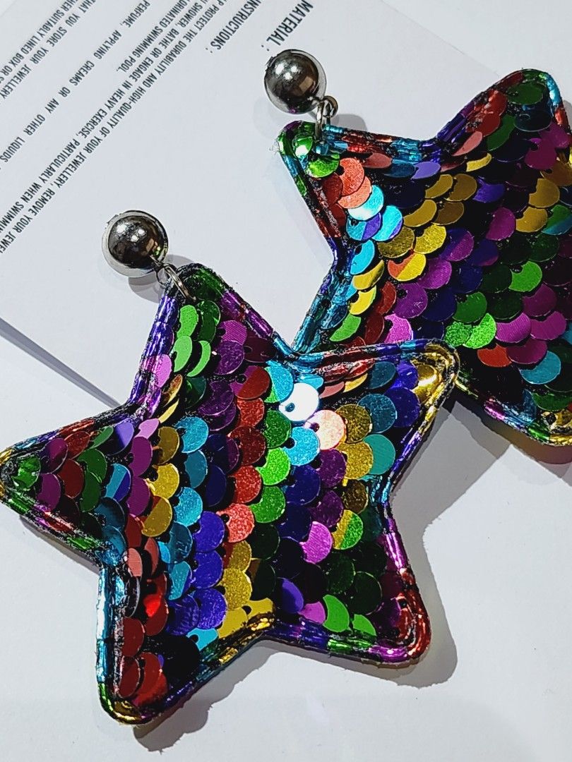 Rainbow hotsell sequin earrings