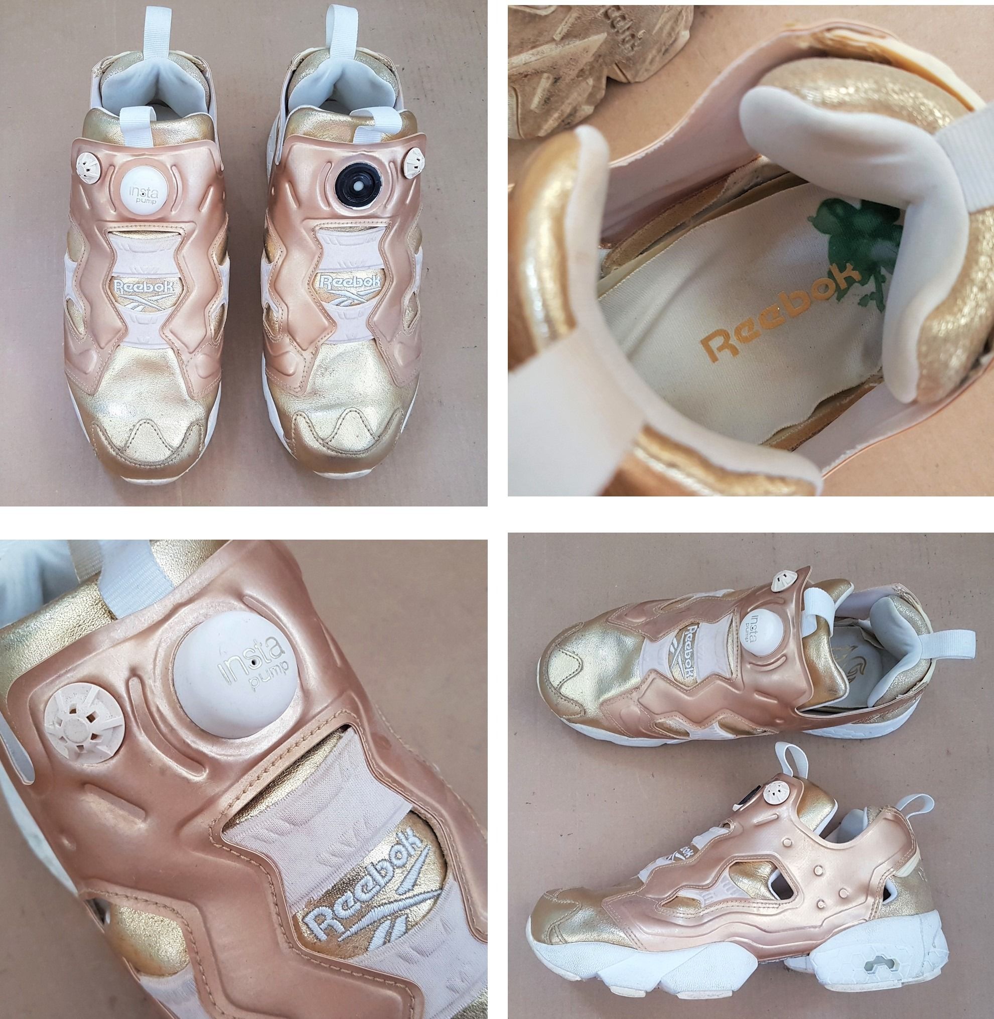 Reebok gold shoes top
