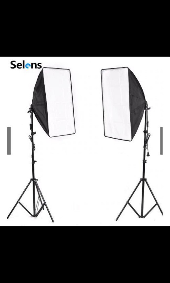 [RENTAL] 400watts studio softbox lighting set, Photography, Photography