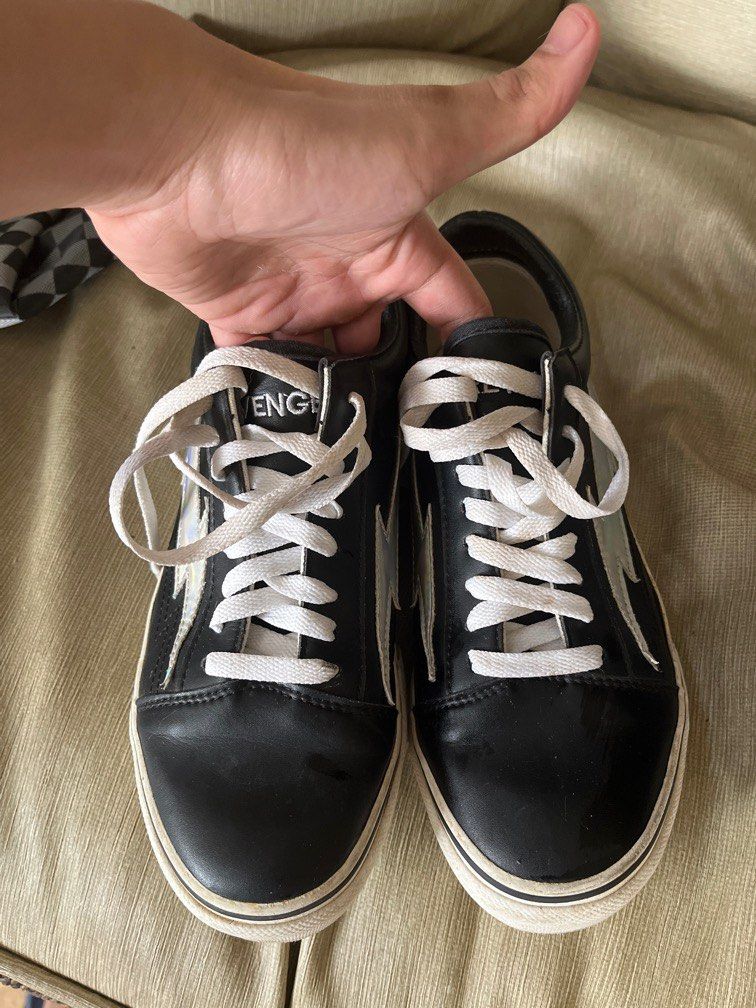 Revenge X Storm Low Tops Black Leather Men s Fashion Footwear