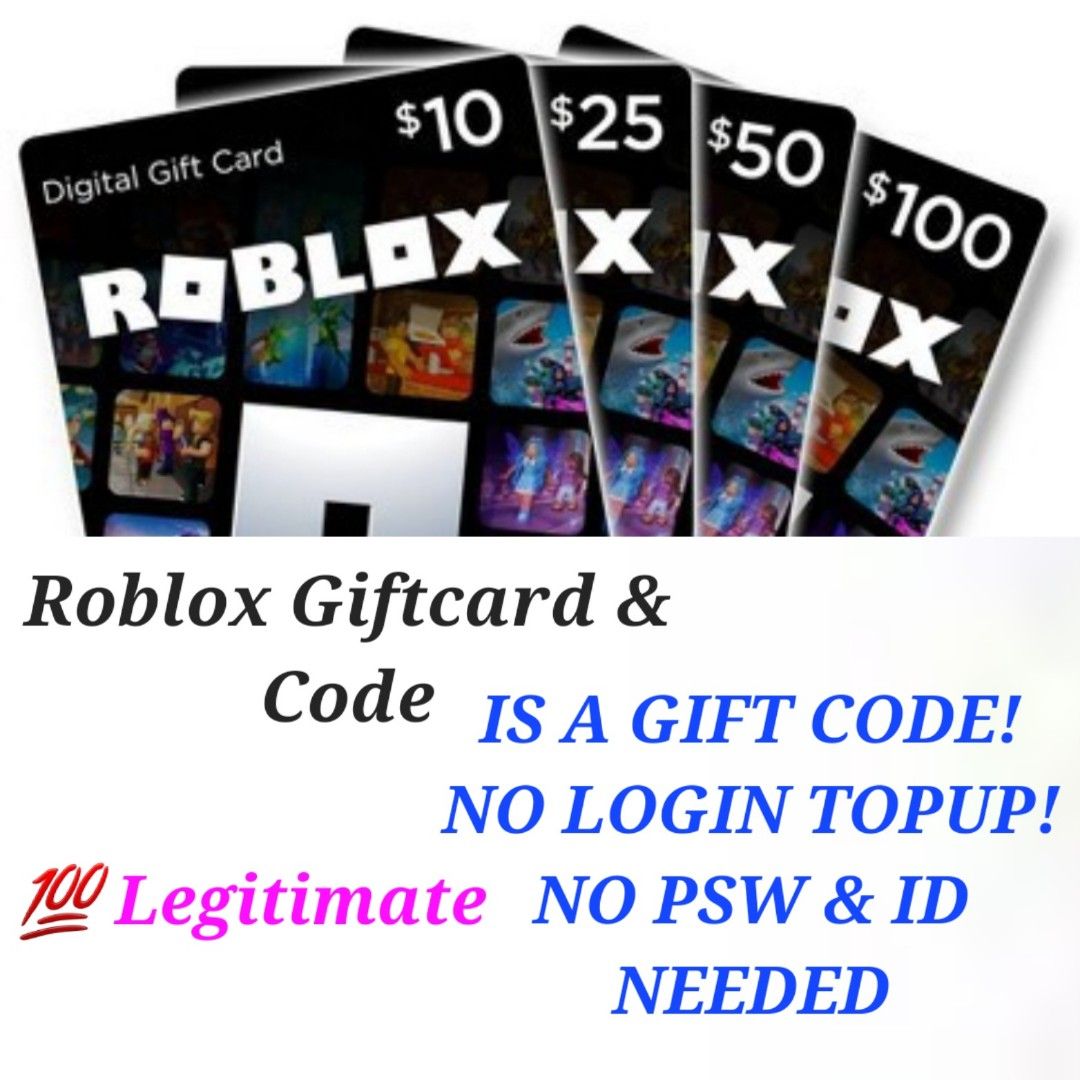 Robux Gift cards Code, Video Gaming, Video Games, Others on Carousell