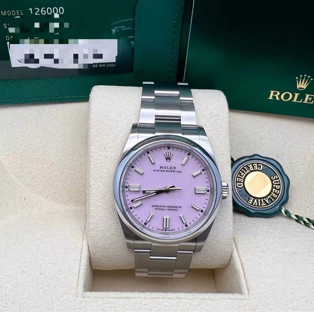 Rolex Oyster Perpetual Pink 36MM, Luxury, Watches on Carousell