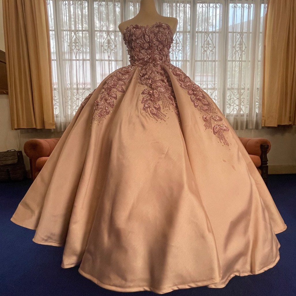 Rose pink Debut Gown, Women's Fashion, Dresses & Sets, Evening dresses