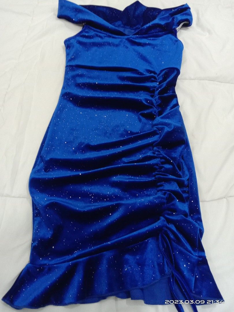 Royal blue glitter dress, Women's Fashion, Dresses & Sets, Dresses on