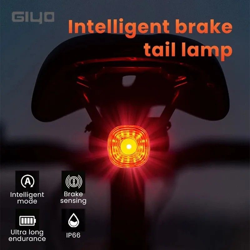GIYO Dual Bracket Smart Bicycle Light Rear Taillight Bike