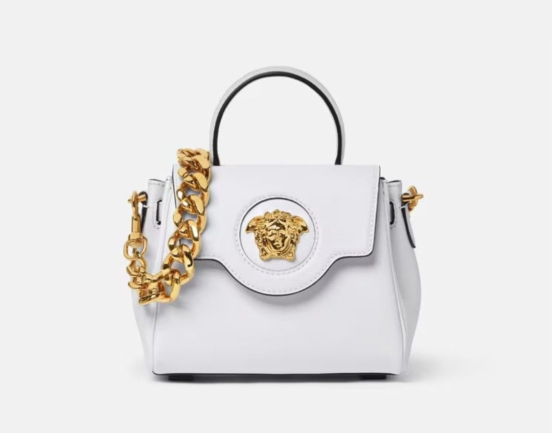 Versace La Medusa Convertible Tote Bag Leather Small Auction