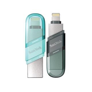 SanDisk iXpand 64GB 128GB 256GB Flash Drive Flip USB 3.0 for iPhone Lightning SDIX90N Green Mint Green