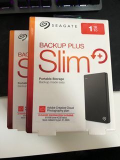 Seagate 1TB backup plus slim (new)