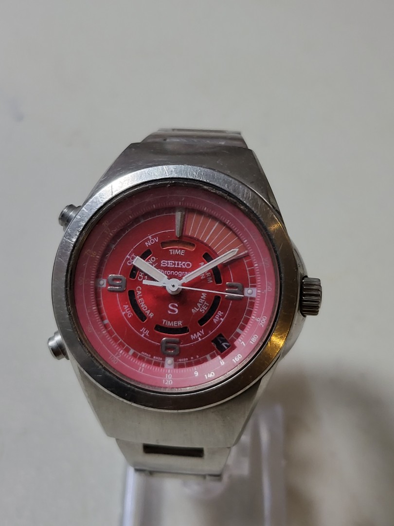 Seiko 6M26-6020 Dancing Hands Quartz Chronograph Multifunction Red Dial,  Men's Fashion, Watches & Accessories, Watches on Carousell