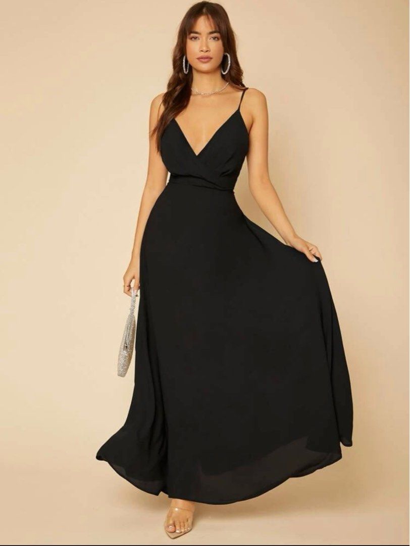SHEIN Tall Wrap Cami Dress, Women's Fashion, Dresses u0026 Sets, Dresses on  Carousell