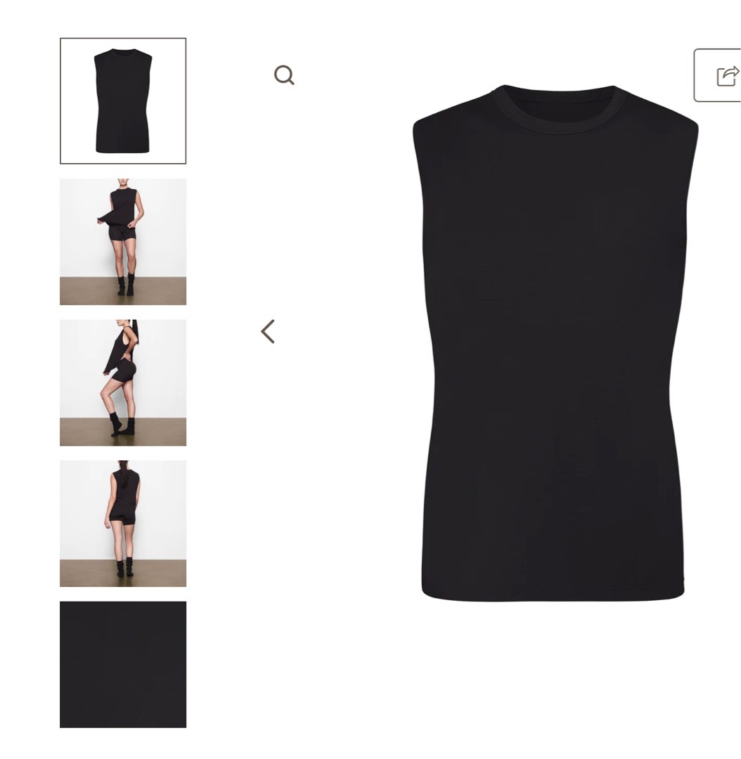 Skims black boyfriend muscle tee on Carousell