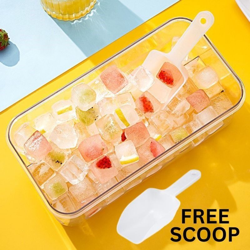 Ice Cube Tray Stackable Save Space Quickly Release with Lid and bin Ice  Making for Cocktails Drinks Chilling Juice Freezer - AliExpress