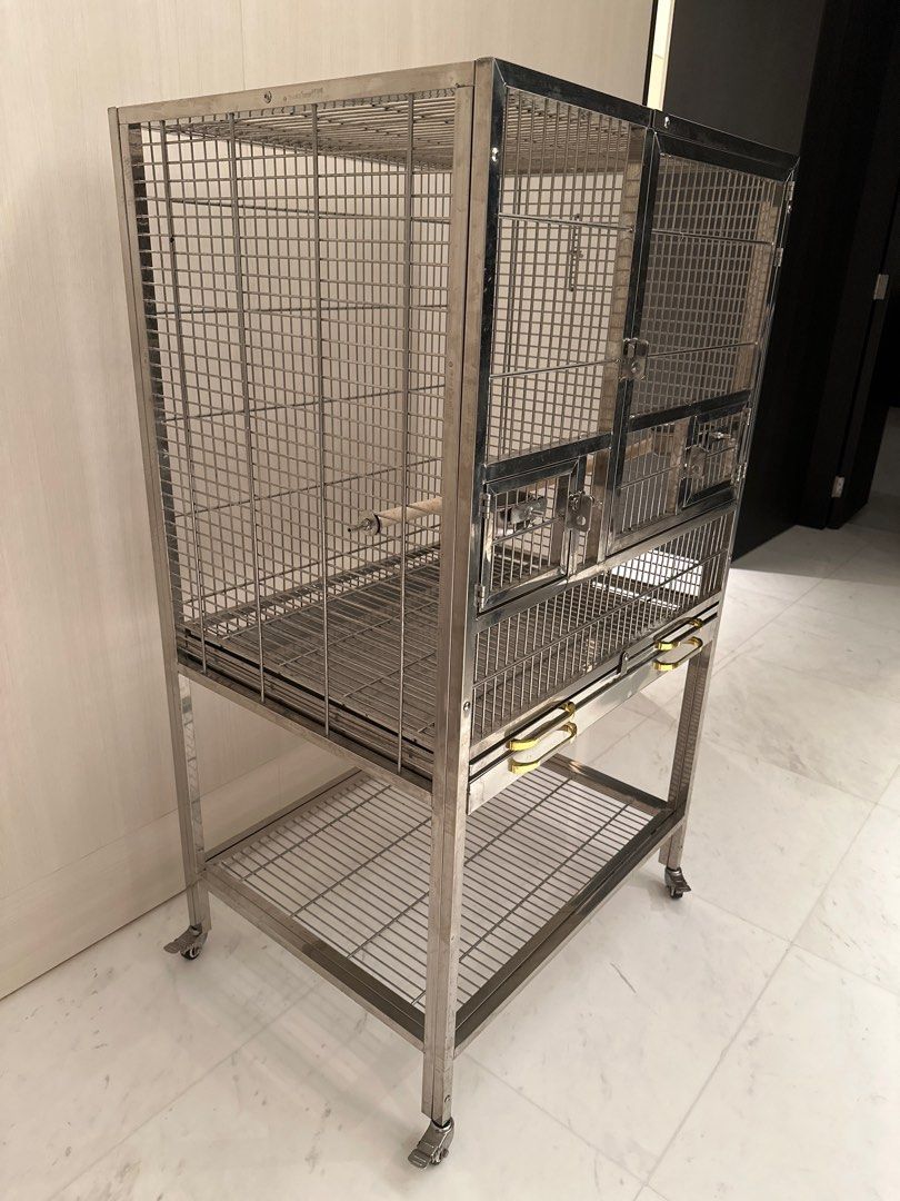 Stainless steel bird cage, Pet Supplies, Homes & Other Pet Accessories ...