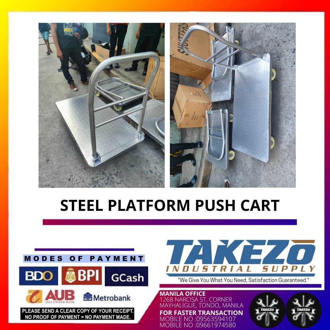 Steel Platform Push Cart on Carousell