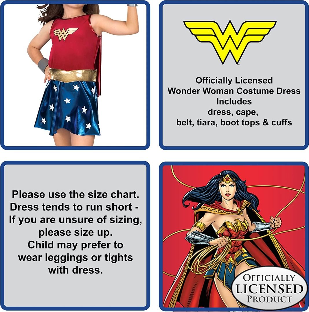 Super DC Heroes Wonder Woman Child's Costume, Babies & Kids, Babies & Kids  Fashion on Carousell