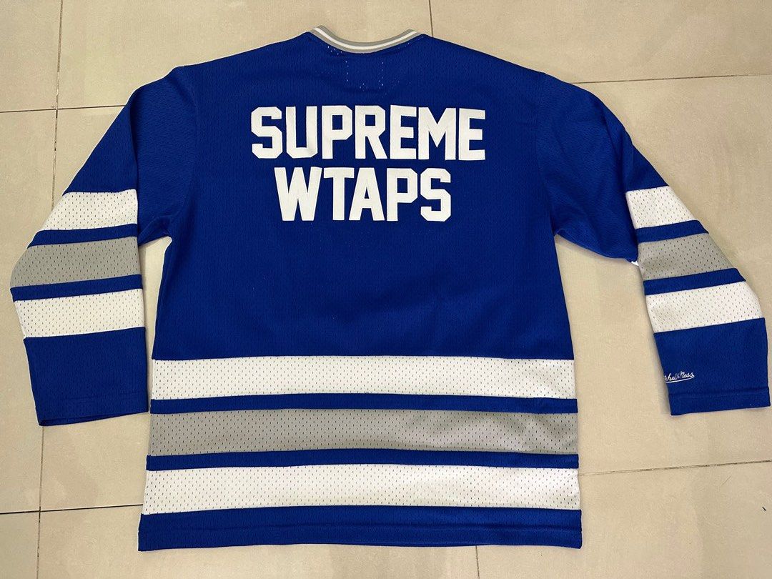 SUPREME WTAPS MITCHELL & NESS HOCKEY JERSEY, 名牌, 服裝- Carousell