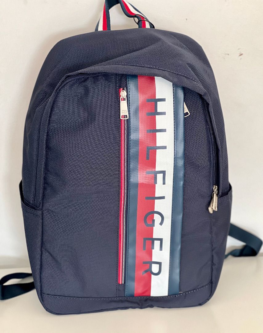 Tommy hilfiger backpack outlet navy blue and red