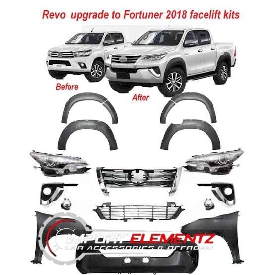 Toyota Hilux Revo to Fortuner Conversion Kit, Facelift Upgrade, Car